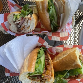 Le’s Banh Mi - Saigon special (above); lemongrass chicken (below) - Cafes Near Me - Honolulu, Hawaii Le’s Banh Mi - Saigon special (above); lemongrass chicken (below) - Cafes Near Me - Honolulu, Hawaii