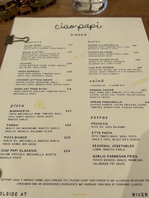 Menu photo 1 Ciao Papi at River Lodge Paso Robles, CA Menu photo 1 Ciao Papi at River Lodge Paso Robles, CA