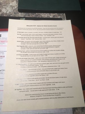 Menu photo 7 Milwaukee Grill Janesville, WI