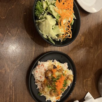 Kuma - Dancing SHRIMP (Ebi) and salad - Japanese Near Me - Monterey, California Kuma - Dancing SHRIMP (Ebi) and salad - Japanese Near Me - Monterey, California