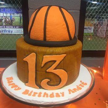 The Cake Box - The basketball was vanilla buttercream, and the bottom tier was apple spice with real pieces of apples in the cake. - Bakeries Near Me - Ridgefield, Connecticut
