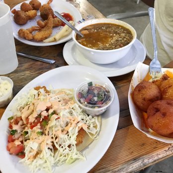 Shrimp N Stuff - Fish taco was ok. I just personally don't like corn tortilla so just me. - Seafood Near Me - Galveston, Texas Shrimp N Stuff - Fish taco was ok. I just personally don't like corn tortilla so just me. - Seafood Near Me - Galveston, Texas