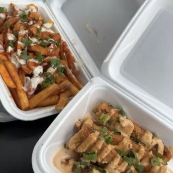 Cafe Bourbon St - Jambalaya Egg Rolls and Bourbon Ranch Fries - Food Trucks Near Me - Atlanta, Georgia Cafe Bourbon St - Jambalaya Egg Rolls and Bourbon Ranch Fries - Food Trucks Near Me - Atlanta, Georgia
