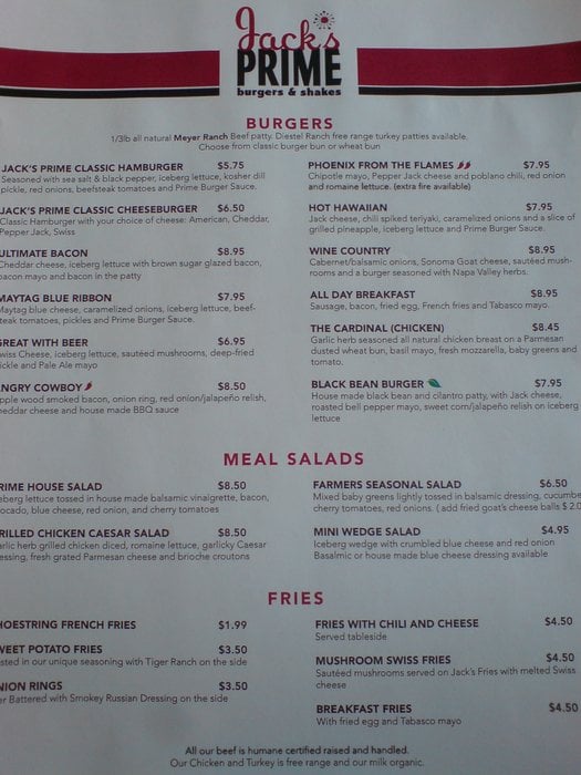 Jack's Prime Burgers & Shakes