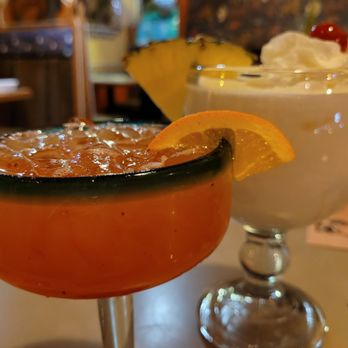 La Hacienda Real - Strawberry margarita  and  Pina colada - Mexican Near Me - Beaverton, Oregon