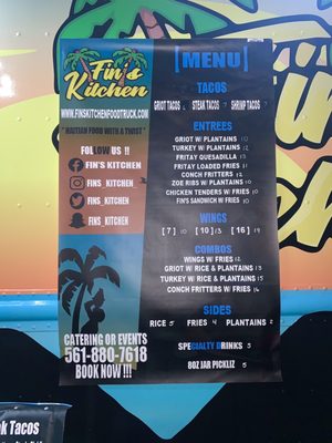 Menu photo 2 Fin’s Kitchen Oakland Park, FL