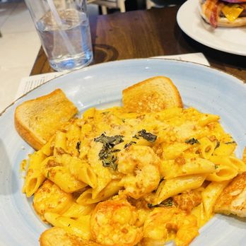 Busboys and Poets - Shrimp & Chicken Chorizo Pasta - Breakfast & Brunch Near Me - Columbia, Maryland Busboys and Poets - Shrimp & Chicken Chorizo Pasta - Breakfast & Brunch Near Me - Columbia, Maryland