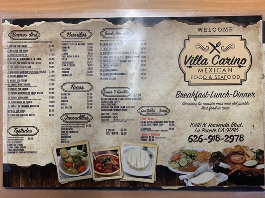 Menu photo 7 Villa Cariño Mexican Restaurant La Puente, CA Menu photo 7 Villa Cariño Mexican Restaurant La Puente, CA