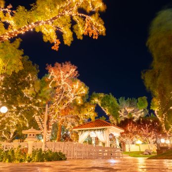 Sunset Gardens - Our garden pavilion at night with twinkle lights - Venues & Event Spaces Near Me - Las Vegas, Nevada Sunset Gardens - Our garden pavilion at night with twinkle lights - Venues & Event Spaces Near Me - Las Vegas, Nevada