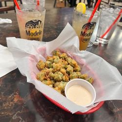 Donnell's Kitchen & Lounge - Fried okra and Long Island iced teas