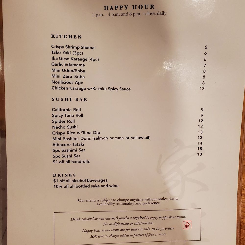 Kazoku - Happy hour we ordered from - Sushi Bars Near Me - Edmonds, Washington Kazoku - Happy hour we ordered from - Sushi Bars Near Me - Edmonds, Washington