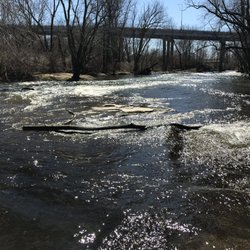 Tannery Park - Rock shelf on the river