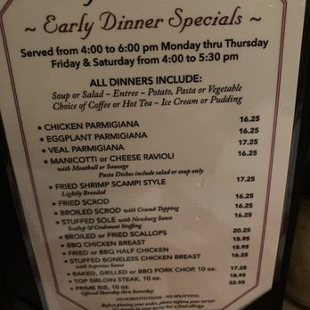 Greg's Restaurant - Early dinner special - Italian Near Me - Watertown, Massachusetts