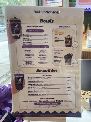 Menu photo 1 Oakberry Acai Astoria, NY Menu photo 1 Oakberry Acai Astoria, NY