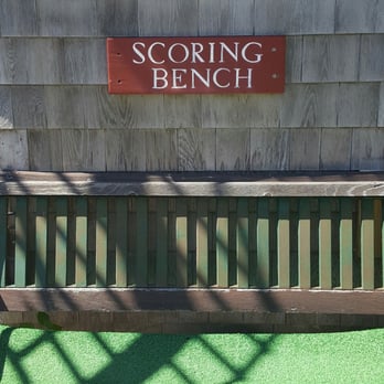 Sandwich Mini Golf - And a scoring bench at the end. Oh, the irony! - Mini Golf Near Me - Sandwich, Massachusetts