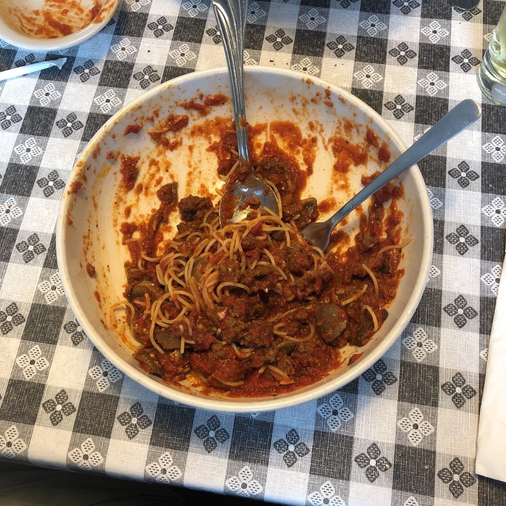 Capozzi's - Spaghetti with meat and mushroom sauce. - Pizza Near Me - Marietta, Georgia