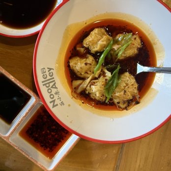 Noodle Alley - Shrimp and Pork Wonton Chili Sauce or Clear broth * - Noodles Near Me - Cedar Park, Texas