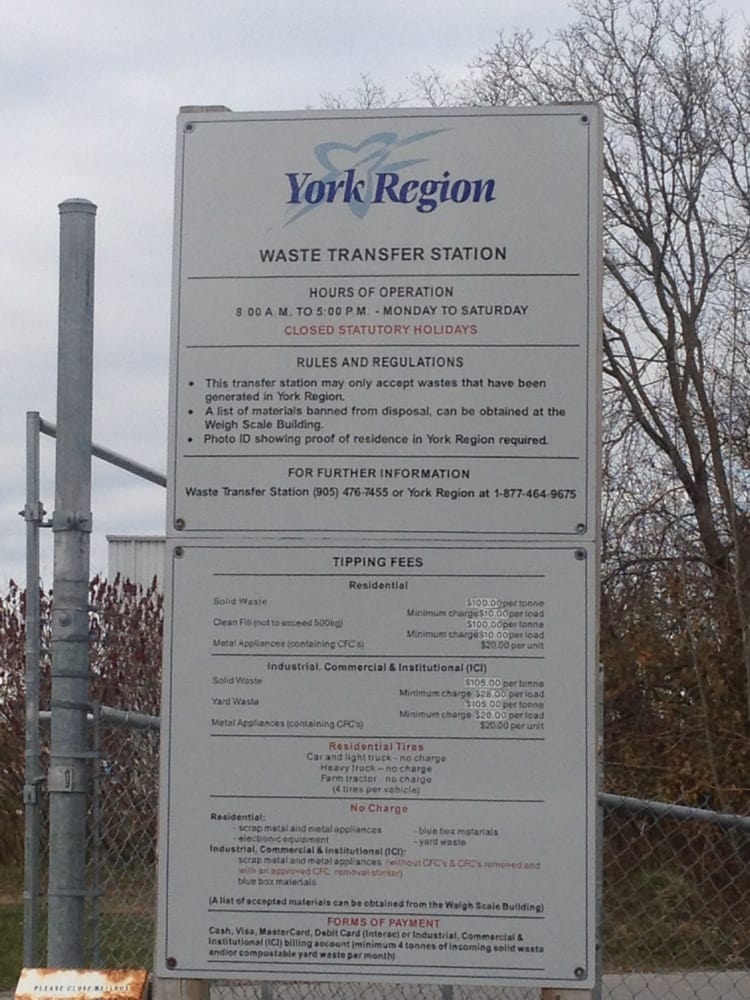 YORK REGION WASTE TRANSFER STATION Updated October 2024 2278223298