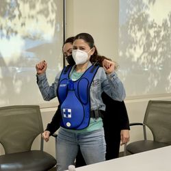 Abdominal thrusts time for the adults. It's typically a blast and everyone laughs and enjoys themselves learning this hands on