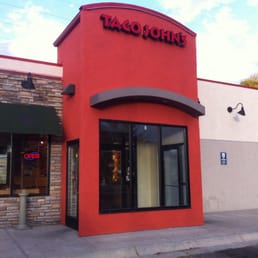 the front of a taco john's restaurant the front of a taco john's restaurant