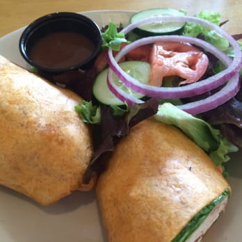 Corner Cafe - This is the Austin club wrap.  Packed with turkey, ham, bacon, spinach, cheese, and sun dried tomatoes. So good! - Breakfast & Brunch Near Me - Newport, Rhode Island