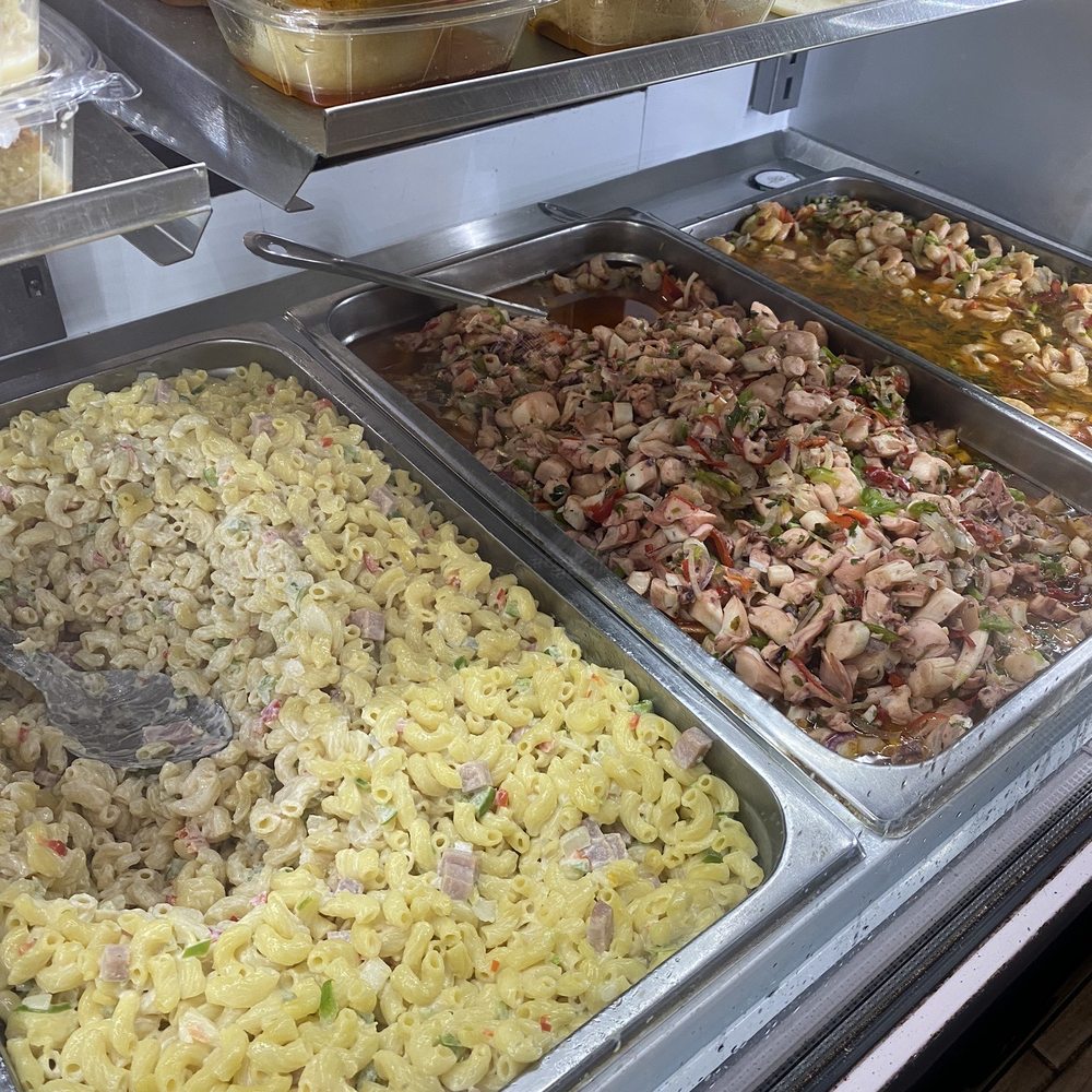 Lechonera Latina - Mac Salad, Octopus Salad and Shrimp Salad along with some deserts - Buffets Near Me - Orlando, Florida Lechonera Latina - Mac Salad, Octopus Salad and Shrimp Salad along with some deserts - Buffets Near Me - Orlando, Florida