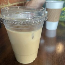Oak milk iced latte