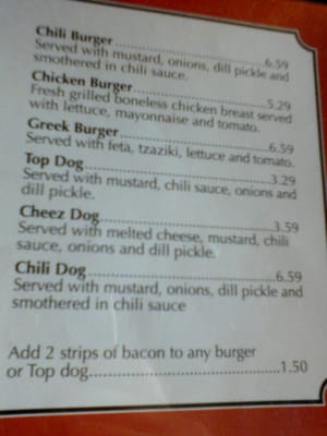 Menu photo 3 Red Top Drive Inn Winnipeg, MB