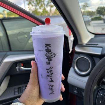 KBOP Korean Kitchen - Taro tea with ice cream - Korean Near Me - Jacksonville, Florida KBOP Korean Kitchen - Taro tea with ice cream - Korean Near Me - Jacksonville, Florida