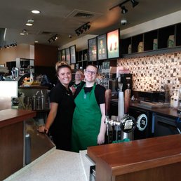 The three terrific employees at Starbucks today. They were the best!