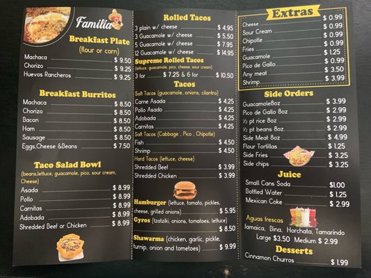 Menu photo 5 Familia Restaurant Grill Temecula, CA