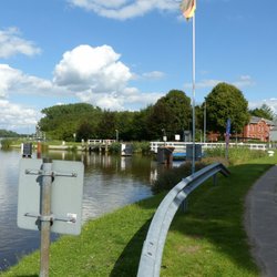 Fähre Fischerhütte - Blick auf den Fähranleger Fischerhütte