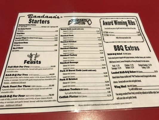 Menu photo 3 Bandana's Bar-B-Q - St. Joseph Saint Joseph, MO Menu photo 3 Bandana's Bar-B-Q - St. Joseph Saint Joseph, MO