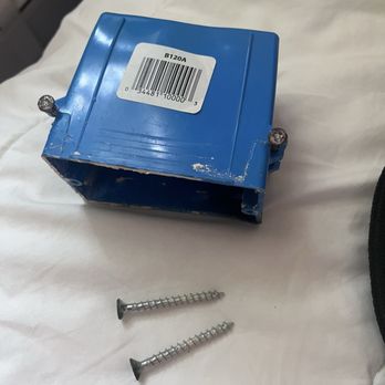 Light Source Electric - 2 inch screws that held the box in place - Electricians Near Me - Pennsauken, New Jersey Light Source Electric - 2 inch screws that held the box in place - Electricians Near Me - Pennsauken, New Jersey