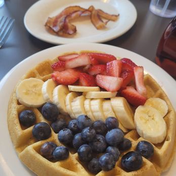 Eggs Up Grill - Red white and blue waffle - Breakfast & Brunch Near Me - Gastonia, North Carolina