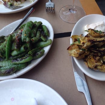 L'Amico - Snap peas and artichoke heart sides. - Italian Near Me - New York, New York