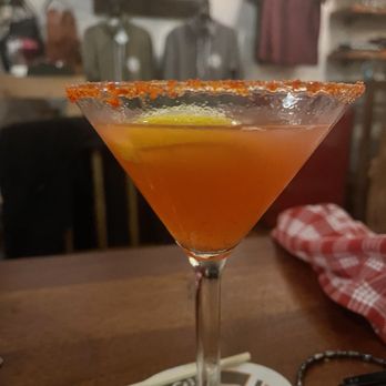 Wrangler's Steakhouse - Chimoy martini with li hing mui rim - Steakhouses Near Me - Waimea, Hawaii
