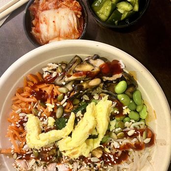Red Pine Cafe - Build Your Own Bowl with grilled chicken and in-house made kimchees. - Asian Fusion Near Me - Temecula, California Red Pine Cafe - Build Your Own Bowl with grilled chicken and in-house made kimchees. - Asian Fusion Near Me - Temecula, California