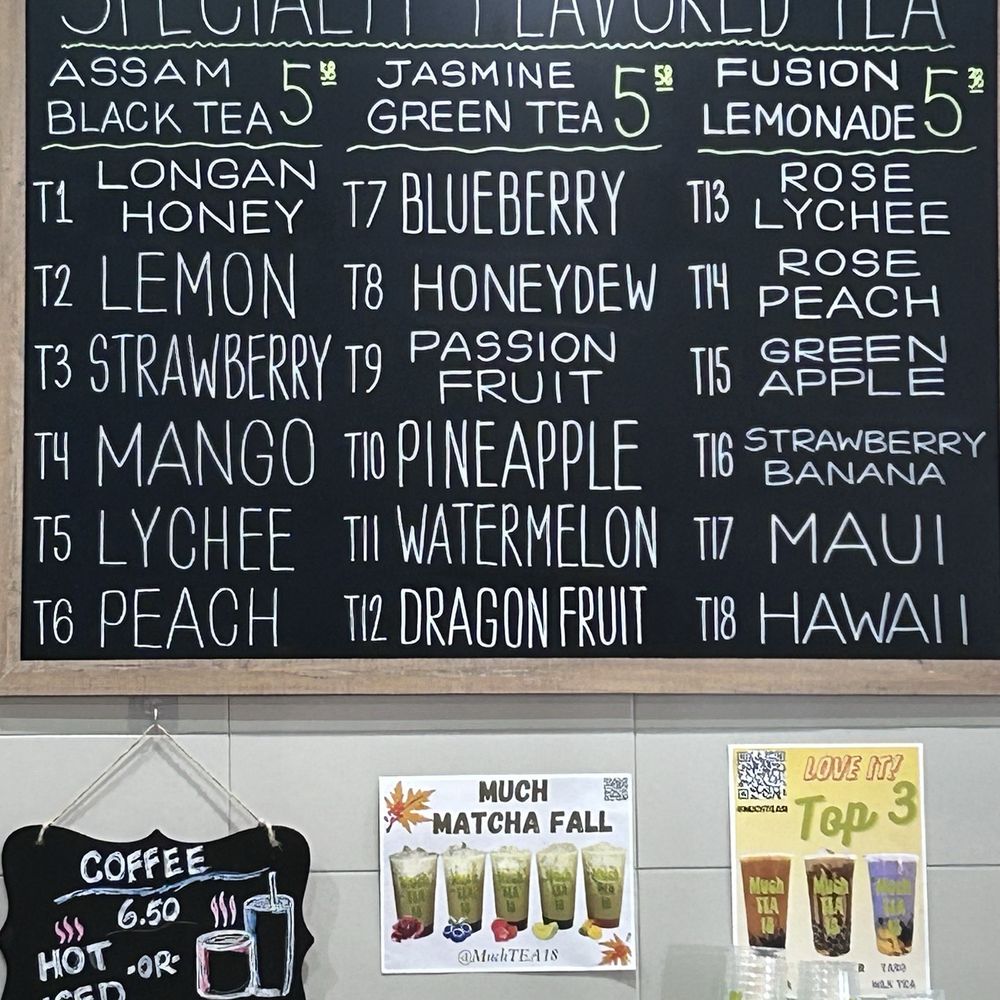 MuchTEA18 - Menu - Bubble Tea Near Me - Apple Valley, California