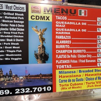 Los Pambazos - Menu as of 9/15/2021 - Food Trucks Near Me - San Jose, California
