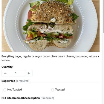 Seize The Bagel - BLT Lite from the menu. - Coffee & Tea Near Me - Vancouver, Washington Seize The Bagel - BLT Lite from the menu. - Coffee & Tea Near Me - Vancouver, Washington