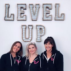 Level Up Cycle and Fitness - Owners and Instructors; Kara Johnson, Crystal Merrow and Diane Kenney.