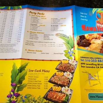Hawaiian Grill Express - Menu 2 of 2 as of July 2025 - Hawaiian Near Me - San Leandro, California