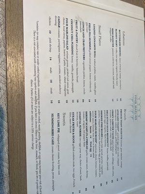 Menu photo 3 Four Marlins Oceanfront Dining Key West, FL