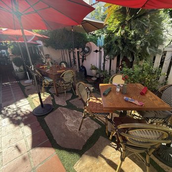 FARM - One of the patio seating areas - French Near Me - Palm Springs, California FARM - One of the patio seating areas - French Near Me - Palm Springs, California