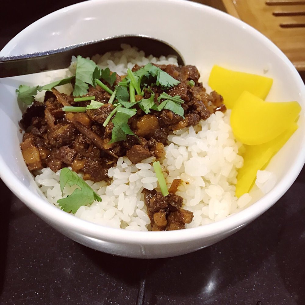 Facing East - Spiced Pork Over Rice (Large) - Chinese Near Me - Bellevue, Washington Facing East - Spiced Pork Over Rice (Large) - Chinese Near Me - Bellevue, Washington