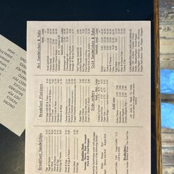 Newest menu 6/12/26
