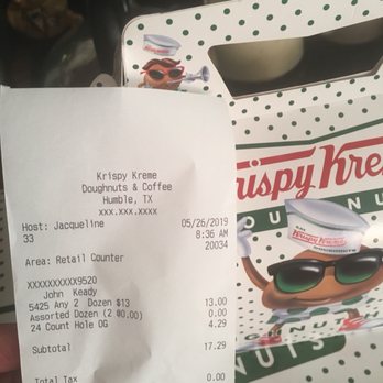 Krispy Kreme - I got one box of 12 donut holes but charged for 24. - Donuts Near Me - Humble, Texas Krispy Kreme - I got one box of 12 donut holes but charged for 24. - Donuts Near Me - Humble, Texas