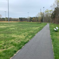 Toms River Veterans Recreation Complex - Park benches along the track around the perimeter