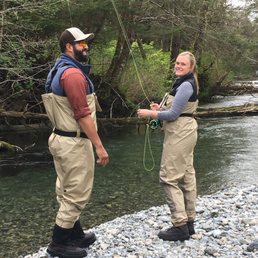 Jason showing me the fly fishing ways (and probably untangling my line that I managed to keep getting into knots).